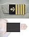 BuyStripes Shoulder Boards Epaulets Gold Anchor Captain Mate Pilot Uniform (Black With Gold Anchor & Four Gold Bars)