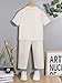 Verdusa Boy's 2 Piece Outfits Linen Set Going Out Outfits Button Up Shirt and Shorts Pants Set Beige 11Y