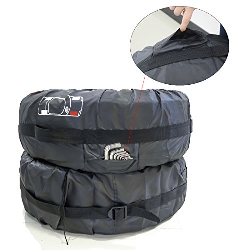 Flr WCHLTZH01 Tire Cover 80Cm/31In Diameter Foldable Spare Tire Covers With 4 Pcs Wheel Felts Protection Covers Tire Storage Bags Wheel Cover thumb #2