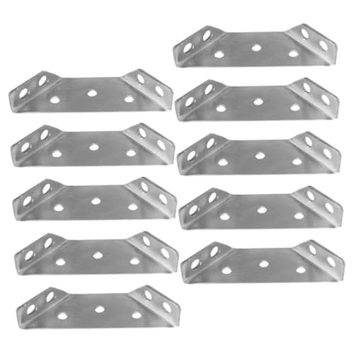 KICHOUSE Wooden Furniture Support Pcs Stainless Steel Angle Brackets Strong Corner Connectors