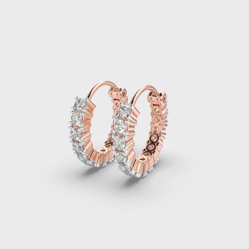 Anello dell'eternità Bali in argento sterling 925 | Placcatura in oro rosa N. pietra: 28 Dimensioni gemma: 0,01-0,07 mm | Peso: 0,56 crt Forma: rotonda | 2,112 grammi |LKE_R_00055