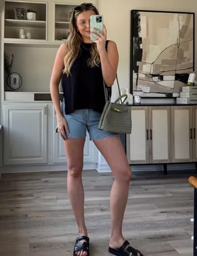 Womens Spring Summer Sleeveless Side Tie Sweater Top Stylish Ribbed Knit Dropped Tank 20252