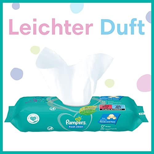 Pampers Fresh Clean Baby Feuchttücher, milder Duft, auch für Hände und Gesicht geeignet ,1200 Tücher,(15er Pack) – Bild 5