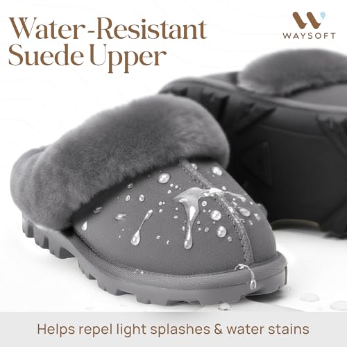 Image of WaySoft Women's 100% Genuine Australian Sheepskin Scuff Slippers