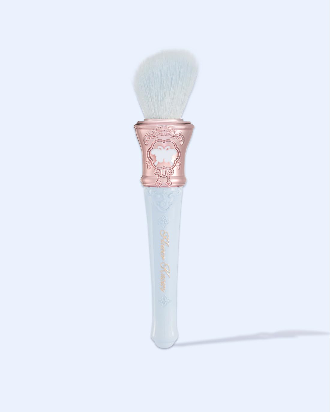 Flower Knows Butterfly Cloud Collar Angled Powder Brush - Soft Wool & Durable Polyester Fiber for Precise Blending (Pearly Moonlight)