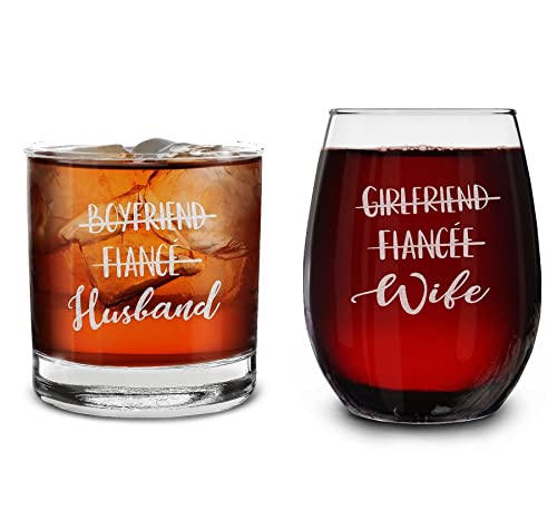 shop4ever® Boyfriend Fiance Husband Girlfriend Fiancee Wife Couples Gift Set