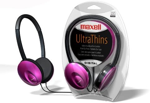 Maxell 4DQ2813 Red Ultra Thin Compact Headphones image 3