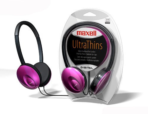 Maxell UT-R Casque Supra-aural Rouge avec Fil pour Écoute Quotidienne