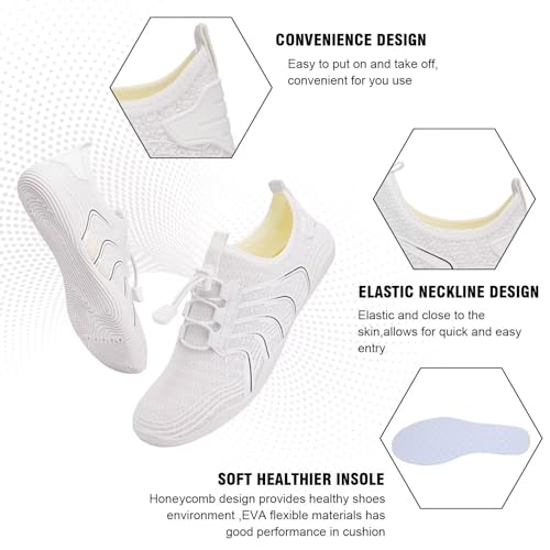 Image of YALOX Water Shoes Men's Women's Swim Shoes Outdoor Beach Barefoot Quick-Dry Aqua Pool Socks Swimming Yoga Surfing Exercise