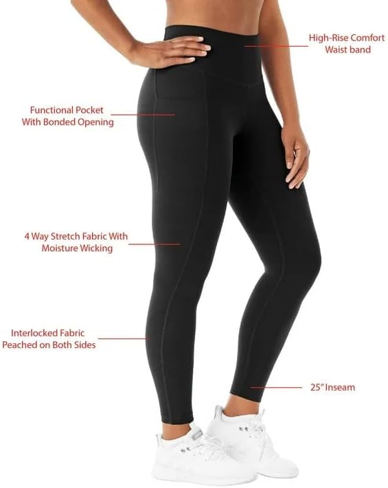 Member's Mark Womens Leggings, Everyday High-Rise Ankle Leggings with Pockets for Women, Workout and Running Essentials - Image 6