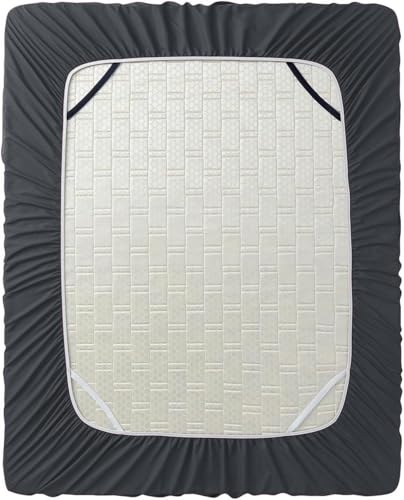 Image of Hearth & Harbor Extra Deep Pocket Queen Fitted Sheet - Fits 18 to 24 Inch Mattress - Ultra Soft 1800 Microfiber, Wrinkle-Free & Breathable - Hotel Luxury Fitted Sheet Only, Grey