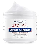 OUKEYA Urea 42% Cream with 2% Salicylic Acid, Foot Cream for Thick, Cracked, Rough, Dead & Dry Sk...