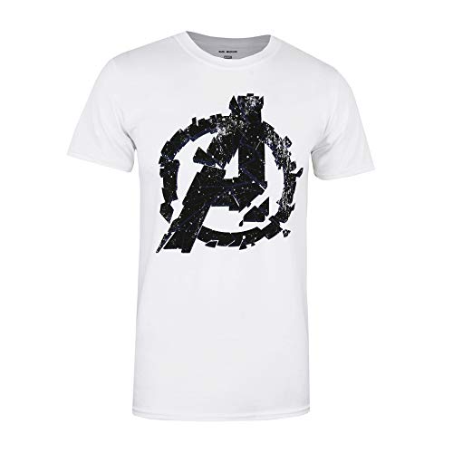 Marvel Avengers Cracked T-Shirt, Bianco (White