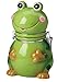 Hinged Jar, Frog Collection, Hand-painted Earthenware Storage Container by Boston Warehouse
