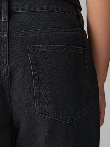 Image of KOTTY Women's High Rise Wide Leg Jeans|Cotton Blend Straight Fit Denim|Trendy Comfortable Casual Wear