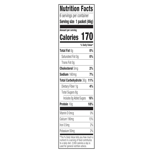 Image of Cream of Wheat Instant High Protein Hot Cereal, Maple Brown Sugar, 1.6 Ounce, 12 Packets