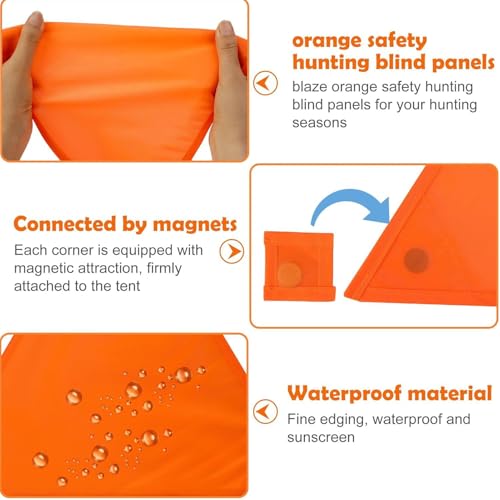 Cachettes de chasse orange x4 imperméables et haute visibilité - 6