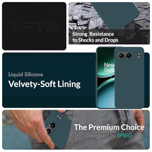 Image of SPRIG Compatible with OnePlus Nord 4 Premium SilkTone Back Cover Drop Tested Shock Proof Mobile Case for Men, Women, Boys and Girls with Camera Protection (Stone Blue)