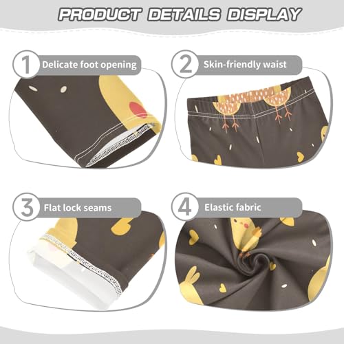 Bolaz Toddler Girls Leggings Printed Yoga Pants Leggings Chicken Mom for Kids3