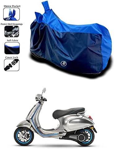 DUFFEL-Two Wheeler Bike Body Cover Compatible for Zespa Piaggio Elettrica Bs6 Heat Protectio/UV-Rays/Birds Dropping/DustProof/Waterproof All Variants [Nevay Blue]