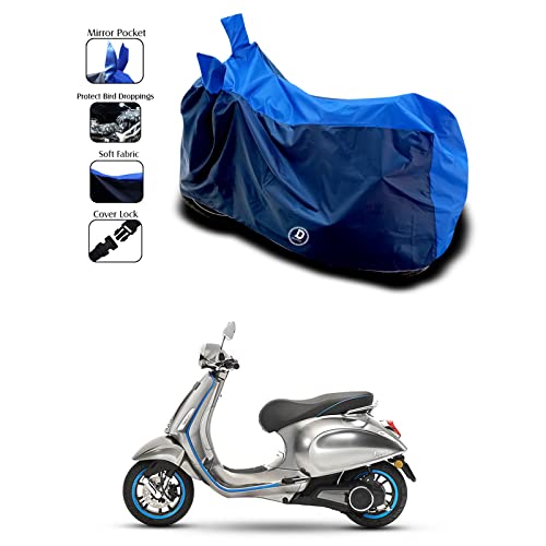 DUFFEL-Two Wheeler Bike Body Cover Compatible for Zespa Piaggio Elettrica Bs6 Heat Protectio/UV-Rays/Birds Dropping/DustProof/Waterproof All Variants [Nevay Blue]