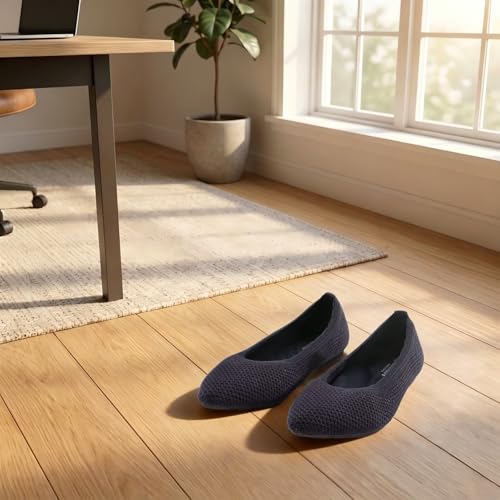 Image of Frank Mully Womens Pointed Toe Flats Knit Dress Shoes Comfort Women Shoes Softable