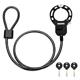 TOKCKYBL Heavy Duty Scooter Lock - 140cm x 13.5mm Anti-Theft Cable Lock with 3 Keys - Weatherproof, Anti-Shear, Anti-Rust - Electric Scooters, Bikes, Motorcycles