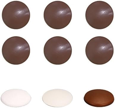 Door Knob Wall Protector Self-Adhesive Door Handle Rubber Bumper, Wall Guards Rubber Door Stopper, 6 Pack (Brown)