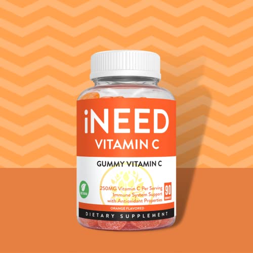 Vitamin C Gummies (90 Count) - Vitamin C Gummies Supplement With Powerful Antioxidants For Immune System Support - Halal Certified & Vegetarian - Orange Flavoured #TOP6