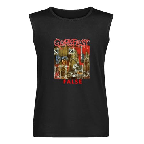 MIAOCHEN Street - Camiseta sin mangas con diseño de Smwy Gorefest Band False 1992, Negro, M