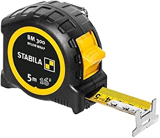 Stabila BM 300, 5 cm / inc-Sale BM300, 5 m / 16 Inch Pocket Tape Measure, Black/Yellow,BM 300, 5, cm/inc-Skala