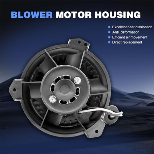 Image of Front HVAC Front Blower Motor w /Fan Compatible with Chrysler Pacifica 2004-2008, Town & Country 2001-2007, Voyager 2001-2003, Dodge Caravan 2001-2007, Grand Caravan 2001-2007, Replace 700070