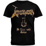 Venom - Mens at War with Satan T-Shirt Small Black