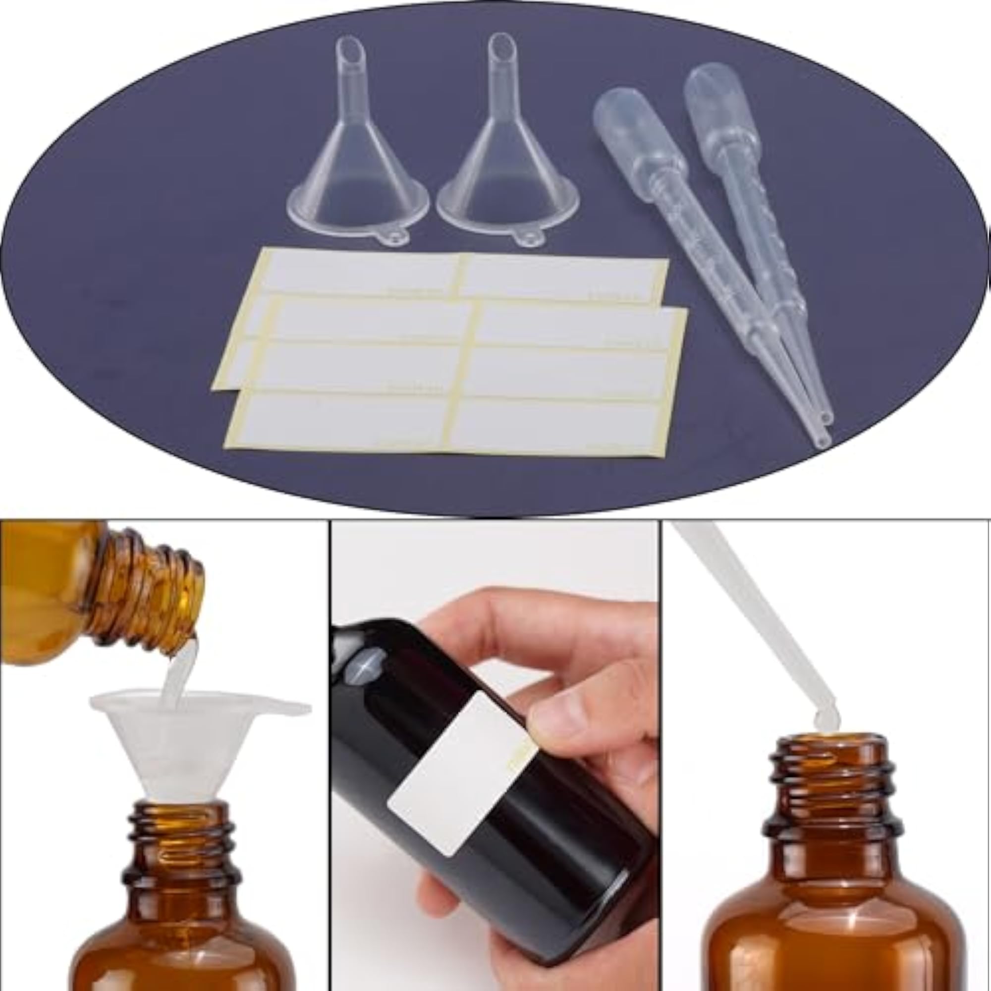 4oz Black Glass Spray Bottle for Essential Oil, Empty Small Spray Bottle
