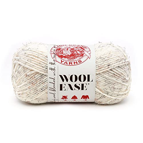 Image of Lion Brand Yarn Wool-Ease Yarn, Worsted-Weight Yarn for Knitting and Crocheting, 1 Pack, Wheat