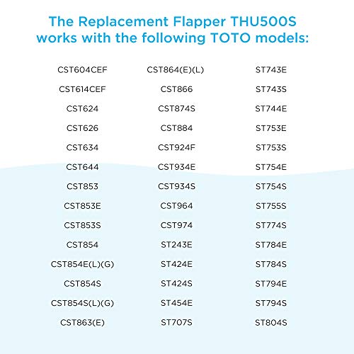 TOTO THU500S substituição para reservatórios de válvula de descarga de 7,6 cm, vermelho (pacote com