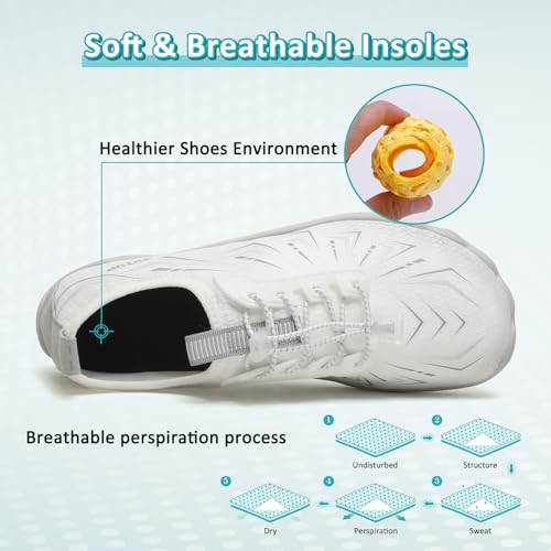 Image of ziitop Water Shoes for Men Women Beach Barefoot Swim Rock Climbing Pool Shoes Socks, Anti-Slip Breathable Quick Dry Lightweight Slip-on, Outdoor Sport Hiking Walking Boating Fishing Diving Surfing