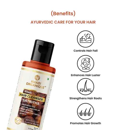 Image of Khadi Organique Satritha Hair Cleanser Natural Herbal Shampoo for Clean, Nourished Hair - 210ml