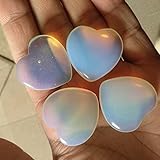 qaoubjfv articoli per la casa 4 pietre di cristallo naturale con cuori di quarzo attirano l'amore, bellissimo cristallo (color : opal)