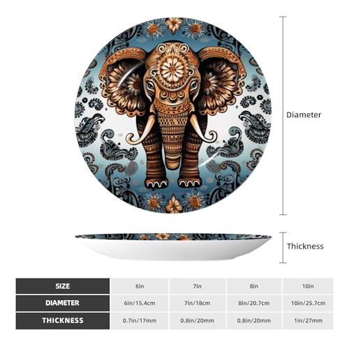Assiette décorative éléphant pour une décoration murale - 3