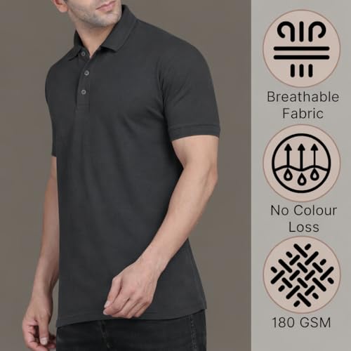 Image of Men Regular fit Polo Neck T Shirt||Casual Wear ||Half Sleeve Tshirt for Men