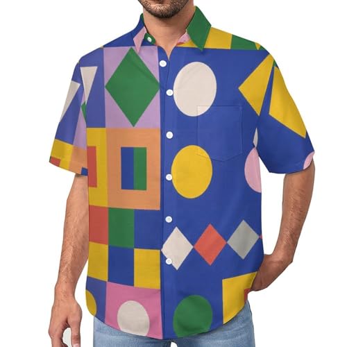 Chemise homme manches courtes funky idéale pour un look décontracté de plage en été
