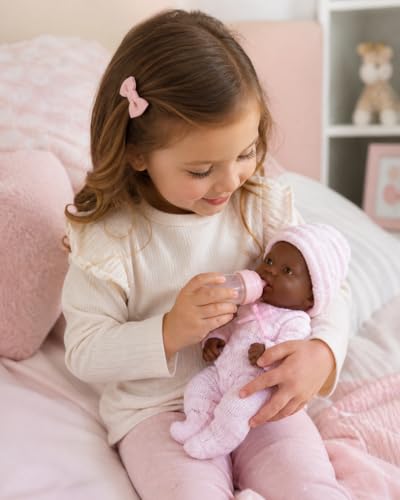 Muñeca JC Toys Mini La Newborn African American 24 cm miniatura 5