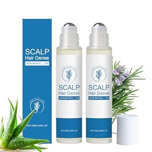 Rosemary Oil for Hair Growth Roll On–Nourishing Hair GrowthSerum & Scalp Serum,Natural Rosemary Hair Oil,Hair Growth for All Hair Type,Anti-Hair Loss Serum for Men & Women,Easy to Apply Roller(2pcs)