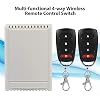 Ciglow 4-Way Remote Control Switch 12V 4-Way Remote Control Switch Relay 433Mhz RF Remote Control Switch Transmitter Replacement with 2 * Remote Controllerss