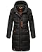 MARIKOO Damen Winter Jacke Stepp Parka Mantel Winterjacke warm gefüttert Yuikoo XS-XXL (DE/NL/SE/PL, Alphanumerisch, L, Regular, Regular, Schwarz)