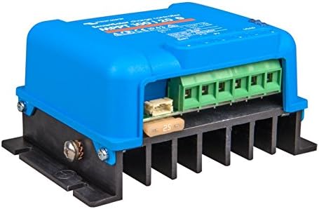 Karibu-up view of the Victron Energy SmartSolar MPPT 100/20 connection terminals.