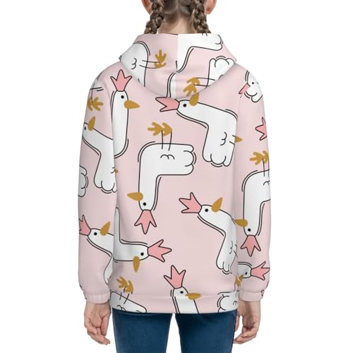 Goose Queen Kids Pullover Hoodies Boys Sweatshirts Girls Athletic Clothes with Pocket4