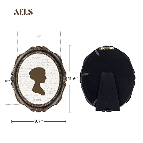 Aels 8X10 Inch Vintage Picture Frame, Elegant Antique Photo Frames With Glass Front, Photo Display, Tabletop Wall Hanging, Gift Ideas, Oval #TOP1