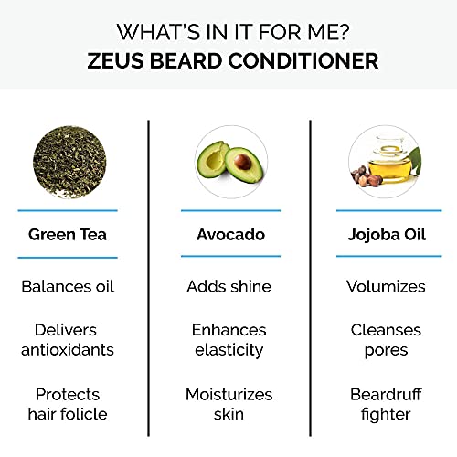 Zeus Beard Conditioner Wash, Green Tea & Natural Ingredients To Cleanse & Soften Beard – Made In Usa (Verbena Lime) 8 Oz. #TOP2